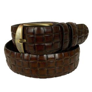 Bill Lavin Soft Collection Mens Belt Size 36 Handmade Embossed Italian Leather